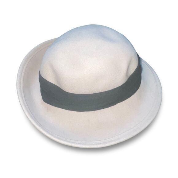 Vintage Tina Too Bollman Hat Co Doeskin Felt 100% Wool Cream Slouch Hat USA Made main image 9